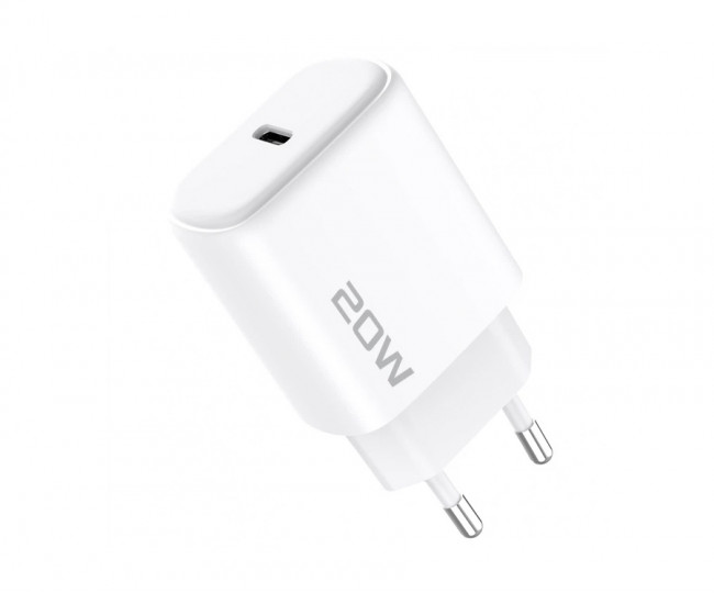 МЗП Proove Silicone Power 2 20W (Type-C) + Cable Type-C to Lightning (1m) (white)